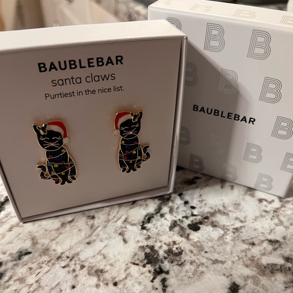 Baublebar Mrs Claws Cat Earrings - Picture 2 of 2